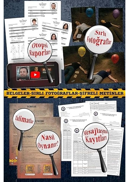 Davalar Dedektiflik Suç Çözümleme Oyunu Seri Katıil Dosyası - Gizem Bulmaca Cinayet Çözme Kutu Oyunları - Katil Bulma Dedektif Oyunu - Suçlu Kim, Cinayeti Çözebilir Misin? (Dava-7) fiyatları