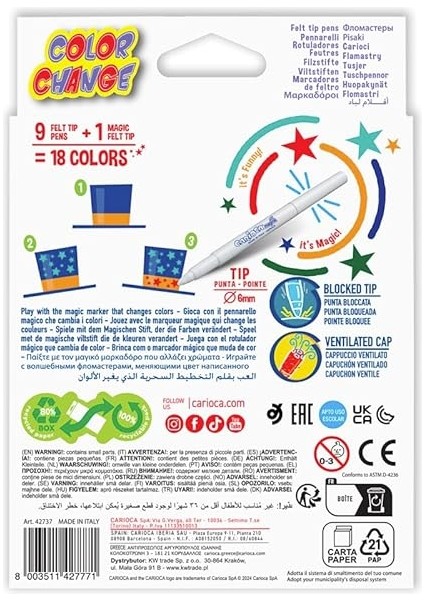 10+2 Renk Sihirli Keçeli Kalem 42737 fiyatları