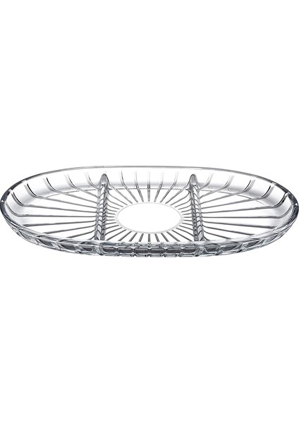 Tekli Elegant Bölmeli Oval Tabak 163X278 mm