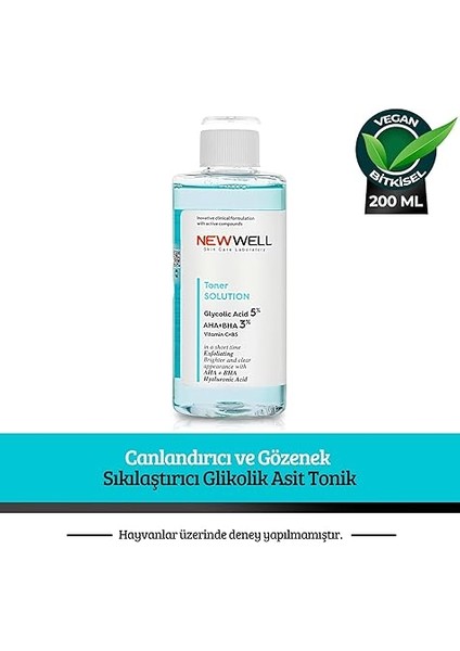 Well Canlandırıcı ve Gözenek Sıkılaştırıcı Glikolik Asit Tonik (Tüm Cilt Tipleri) 200 ml modelleri