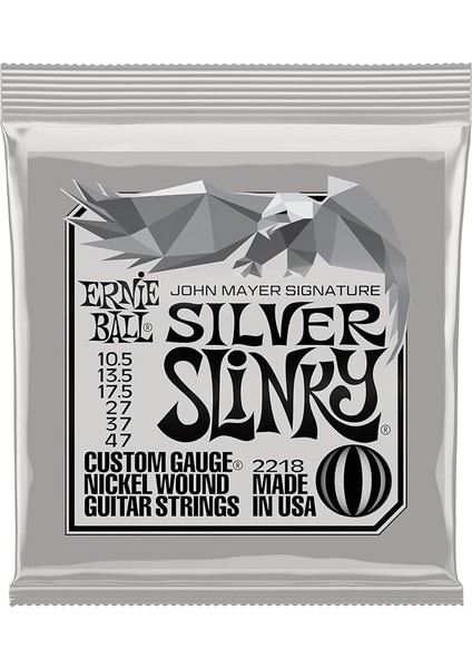 Ball John Mayer Silver Slinky Nickel Wound Elektro Gitar Telleri 10,5-47 Ölçü