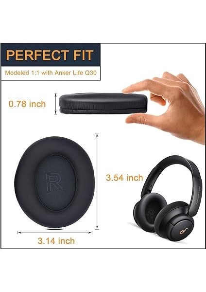 Anker Soundcore Life Q30 Q30BT Için Earpads Protein Deri ve Hafıza Köpüğü ile Yedek Kulak Yastığı Pedleri Soundcore Q30 Q30BT Için Yedek Kulak Yastığı Pedleri fiyatları