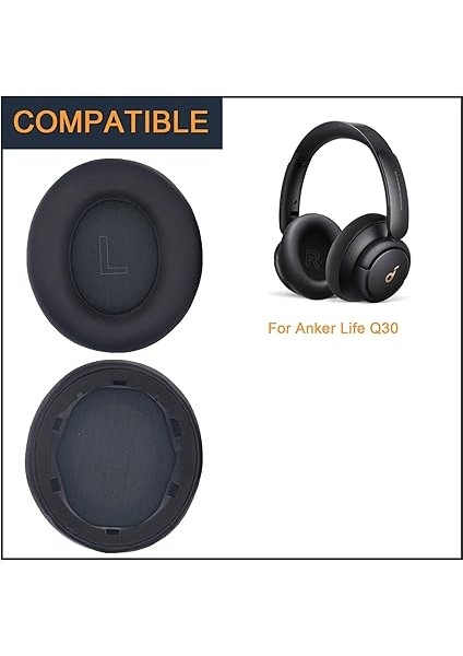 Anker Soundcore Life Q30 Q30BT Için Earpads Protein Deri ve Hafıza Köpüğü ile Yedek Kulak Yastığı Pedleri Soundcore Q30 Q30BT Için Yedek Kulak Yastığı Pedleri fırsatları