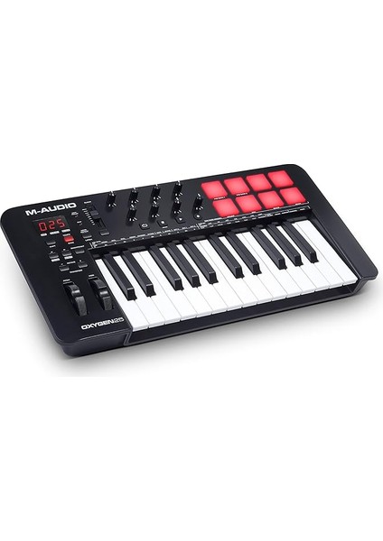 Oxygen 25 V – 25 Tuşlu USB Mıdı Klavye Denetleyicisi, Beat Pad'li, Smart Chord &amp; Scale Modlu, Arpegiator ve Yazılım Paketi Dahil