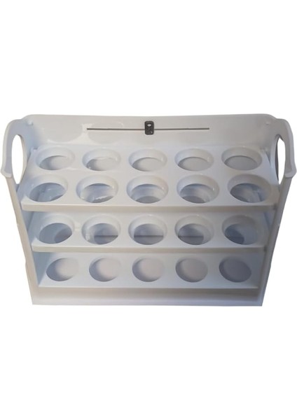 Katlı Yumurtalık Buzdolabı Organizeri Saklama Kabı 30 Bölmeli Raflı Yumurta Kutusu Düzenleyici (1, Beyaz)