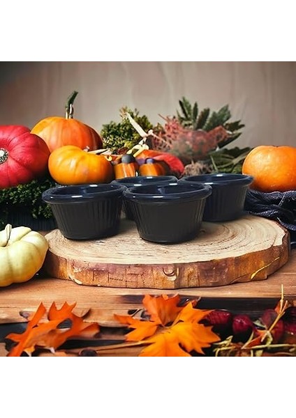 Reçellik ve Kahve Yanı Kasesi,sosluk,sunumluk Mini 6lı (Siyah) indirimleri