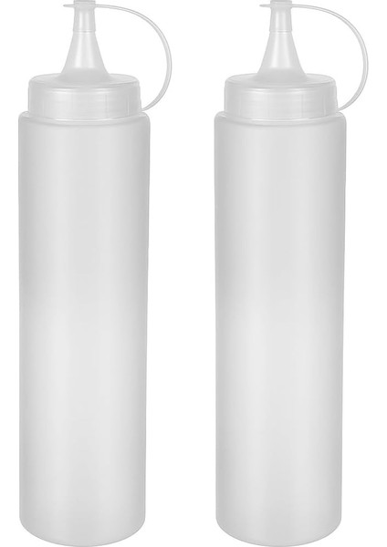 2 Adet Sos Şişesi 700 ml Plastik Yağlık Sirkelik Ketçap Mayonez Sızdırmaz Sosluk Yağdanlık