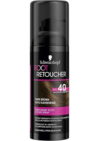 Root Retoucher Beyazları Anında Kapatan Sprey Boya Koyu Kahverengi 120 ml fiyatları