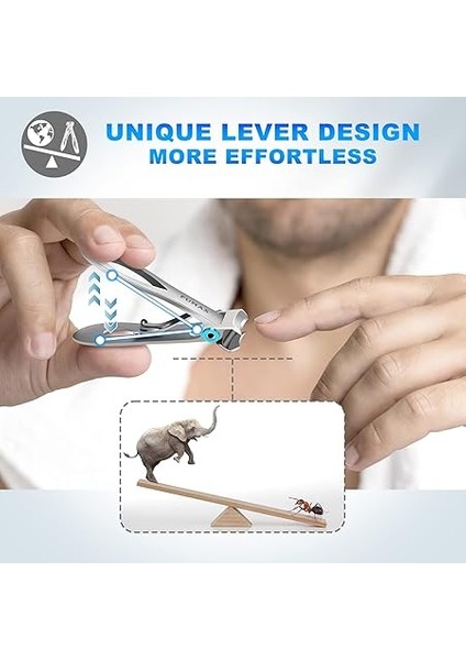 Kalın Tırnaklar Için Geniş Çene Açma Tırnak Makası, Ekstra Büyük Ayak Tırnağı Makası, Erkek, Yaşlı, Sert Tırnaklar Için Tırnak Törpüsü ile indirimleri