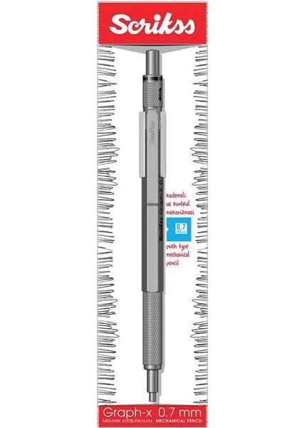 Office Graphx Mekanik Kurşun Kalem Saten Gri 2 mm indirimleri