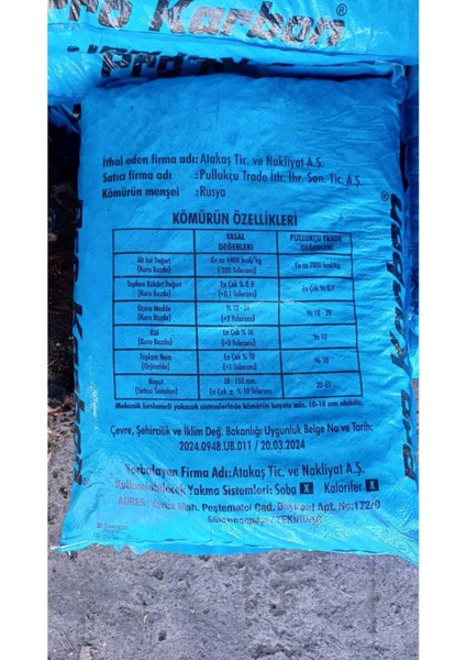 Pullukçu Trade Torba Kömür - 1nci Kalite Ceviz fiyatları