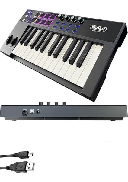 Midi-25 Pro Midi Klavye 25 Tuşlu Midi Keyboard 8 Pad fiyatları