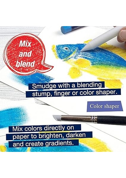 Creative Studio Yağlı Pastel Boya, 24 Renk, Parlak ve Yoğun Renkler, Yumuşak Kullanım, Asit Içermez, Renk Karıştırmaya Uygun indirimleri