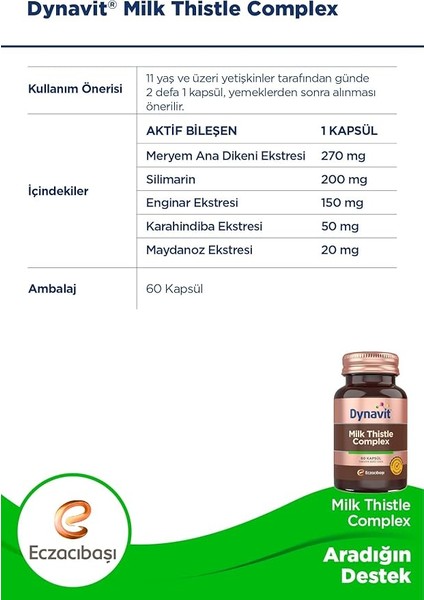 Milk Thistle Complex modelleri