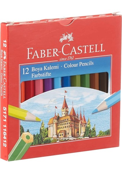 Karton Kutu Boya Kalemi, 12 Renk, Yarım Boy, Parlak ve Canlı Renkler, Örtücü Etki, Uç Kırılmasına Karşı Dayanıklılığı Artıran Özel Yapıştırma Sistemi