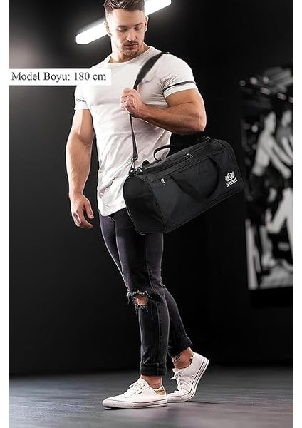 A Dos Unisex Önü Cepli Uzun Askılı Ayakkabı Bölmeli Geniş Hacimli Gym Fitness Spor Çantası Kabin Boy fiyatları