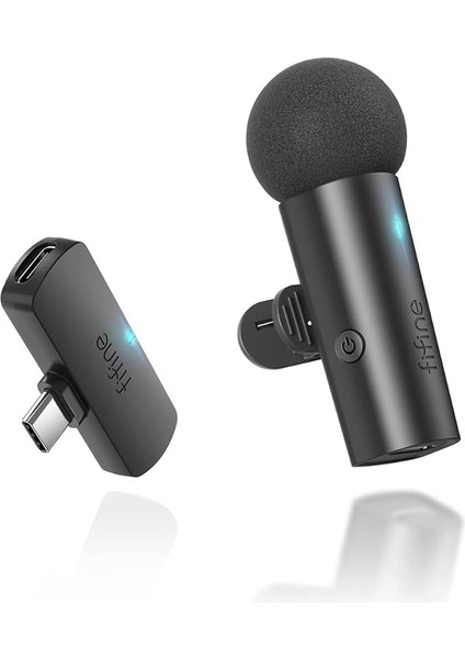 IPHONE15 (Usb C)/android Telefon/tablet Için Kablosuz Yaka Yaka Mikrofon, Akülü Kondenser Klipsli Mikrofon, Mini Mikrofon, Video, Röportaj, Vlog, Youtube, Kayıt-M6 Için Tip C Alıcısı