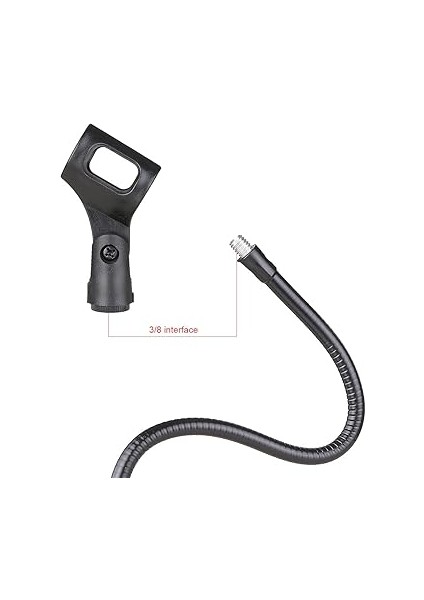 Mikrofon Braketi Kaz Boynu Braketi Hortum Destek Standı Canlı Destek Masaüstü Braketi Mikrofon Için Aksesuar Siyah fiyatları