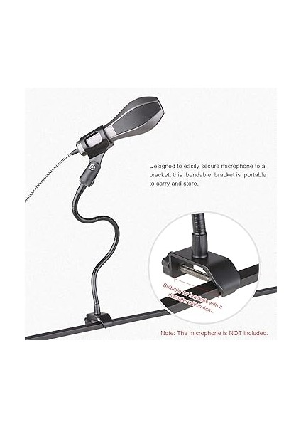 Mikrofon Braketi Kaz Boynu Braketi Hortum Destek Standı Canlı Destek Masaüstü Braketi Mikrofon Için Aksesuar Siyah fırsatları