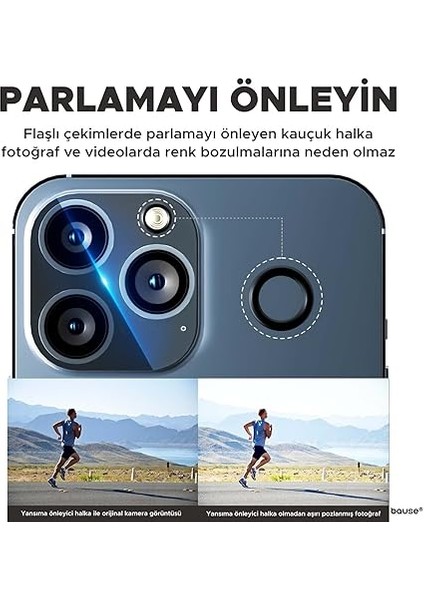 iPhone Uyumlu 9h Temperli Kamera Lens Koruyucu Kapak - Şeffaf (Iphone 11 Pro) fırsatları