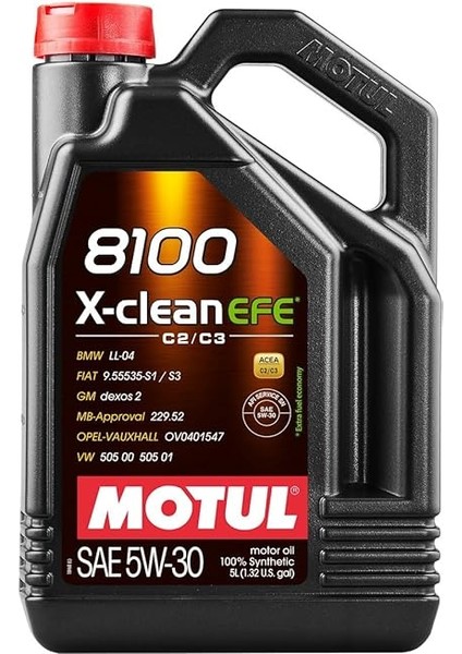 8100 X-Clean Efe C2/c3 5W30 Uyumlu 4 Lt (ÜRETİM:2023) indirimleri