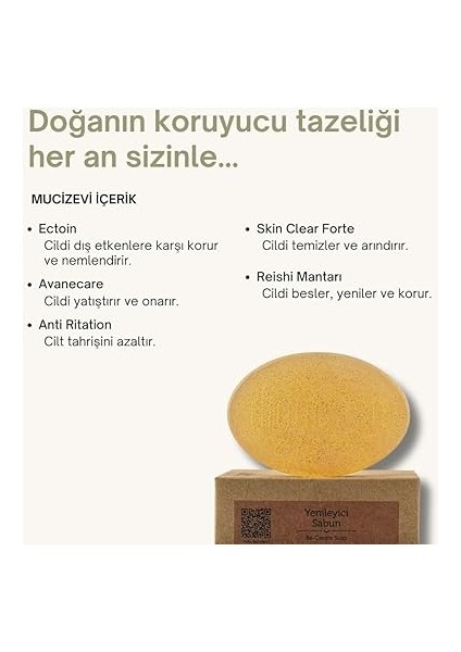 100% Doğal Yenileyici Reishi Mantarı Sabunu 90 gr - Anında Botoks Etkili, Kırışıklık, Sivilce ve Cilt Lekeleri Karşıtı, Antioksidan Destekli indirimleri