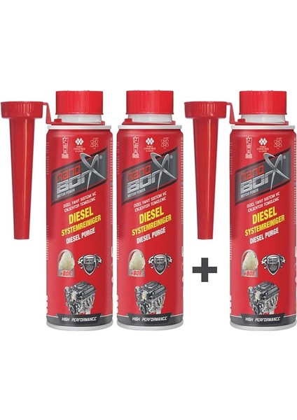 Dizel Yakıt Sistemi ve Enjektör Temizleyici - 3 Al 2 Öde (300X3 Ml) - Dizel Yakıt Sistemi ve Enjektör Temizleyici, Dizel Yakıt Katkısı, Dizel Motor Bor Katkılı Performans Artırıcı