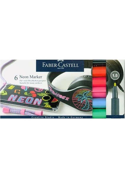 Neon Markör, 6'lı Set