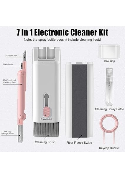 1 Arada Elektronik Temizleme Seti, Fırçalı Klavye Temizleme Seti, Airpods Pro Için 3'ü 1 Arada Temizleme Kalemi, Kulaklık, Klavye, Dizüstü Bilgisayar, Telefon, Bilgisayar Monitörü Için Çok fiyatları