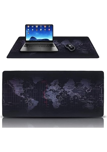 Dünya Haritalı 90X40 cm Mouse Pad, Dünya Desenli Mouse Pad fırsatları