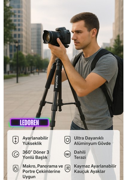 Telefon Kamera Youtuber Tripodu Tripod 47-175CM NP-8850 modelleri