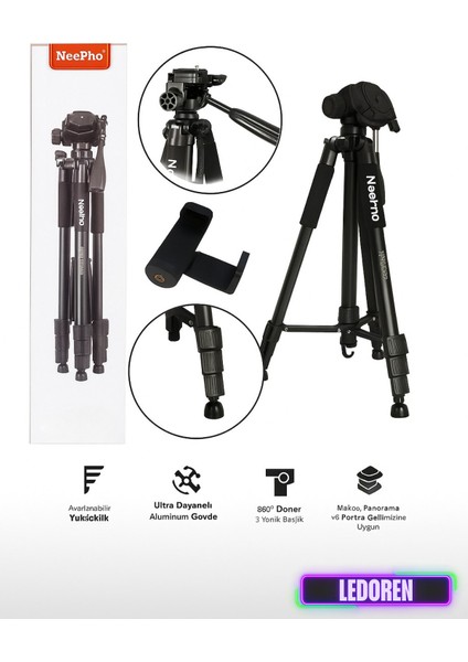 Telefon Kamera Youtuber Tripodu Tripod 47-175CM NP-8850 indirimleri