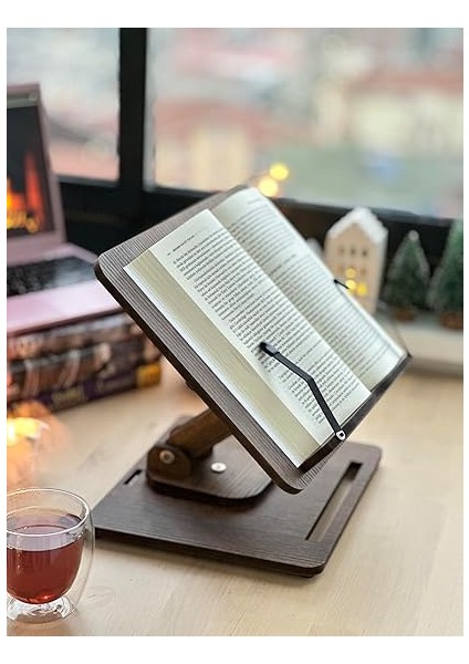 Wood - Dykos Yükseklik Ayarlanabilir Katlanabilir 360º Dönebilen Kitap Okuma ve Laptop Standı indirimleri
