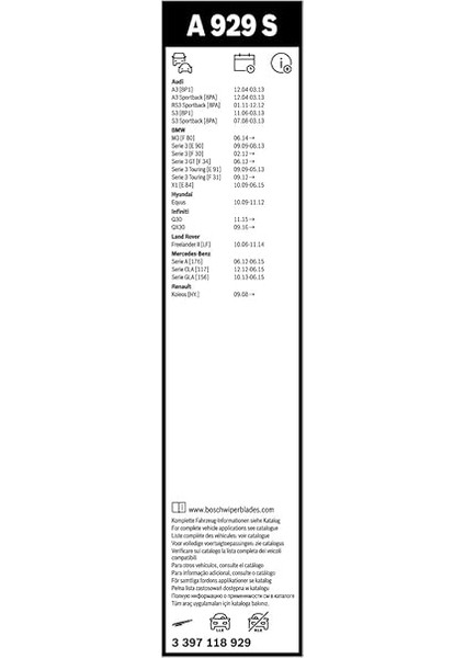 Aerotwin Silecek Seti Bmw 3 Serisi (F30) [600/475 Mm] A929S 3397118929 fırsatları