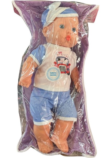 Asya Oyuncak Sesli Asya Bebek 35CM ELF23202-MAVI