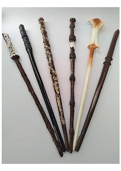 Harry Potter 6 'lı Asa Seti (Harry, Dumbledore, Snape, Hermony, Malfoy, Voldemort) 6'lı Asa Seti fırsatları