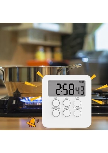 Alarmlı Dijital Öğrenci Sınav Masa Kronometresi 24 Geri Sayım Saat - 2 Alarm Kademeli (Haki) fırsatları