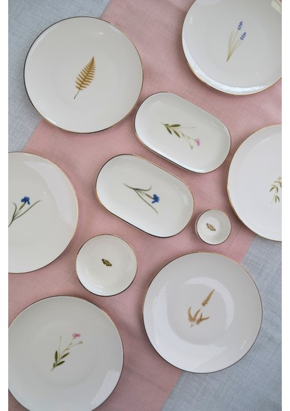 Porselen Natura Karma Altın Yaldız Kahvaltı Takımı 6 Kişilik 14 Parça fiyatları