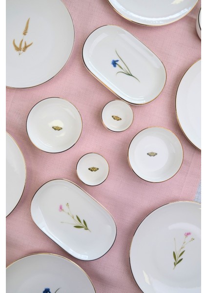 Porselen Natura Karma Altın Yaldız Kahvaltı Takımı 6 Kişilik 14 Parça modelleri