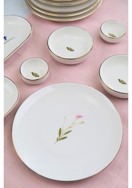 Porselen Natura Karma Altın Yaldız Kahvaltı Takımı 6 Kişilik 14 Parça fırsatları