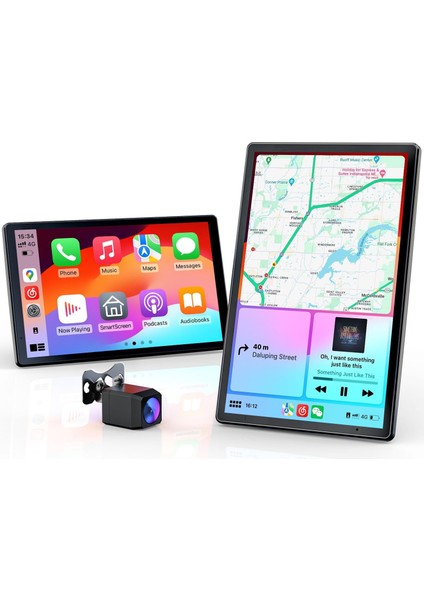 RC04 8” Akıllı Araç Ekranı | Kablosuz Carplay & Android Auto, 1440X900 Hd, Geri Görüş Kameralı, Bluetooth, Wi-Fi, Gps Navigasyon Destekli