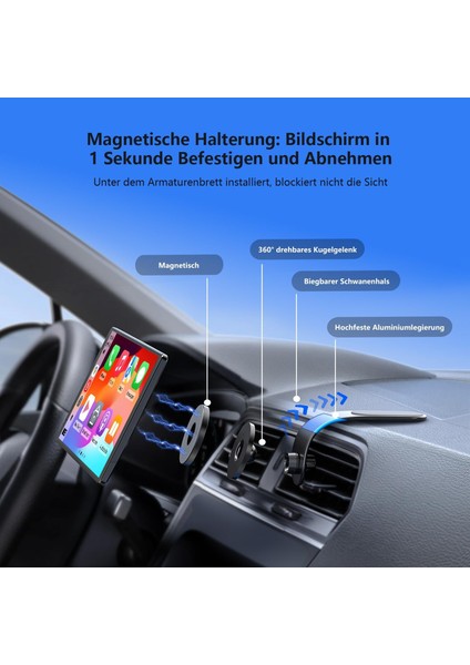 RC04 8” Akıllı Araç Ekranı | Kablosuz Carplay & Android Auto, 1440X900 Hd, Geri Görüş Kameralı, Bluetooth, Wi-Fi, Gps Navigasyon Destekli indirimleri