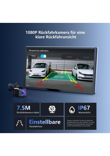 RC04 8” Akıllı Araç Ekranı | Kablosuz Carplay & Android Auto, 1440X900 Hd, Geri Görüş Kameralı, Bluetooth, Wi-Fi, Gps Navigasyon Destekli