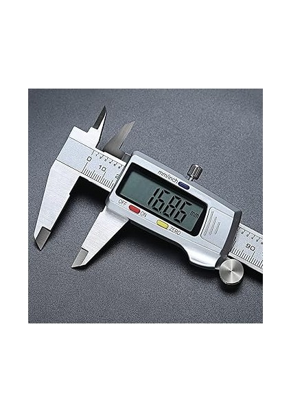 Elektronik Kumpas 0-150MM LCD Dijital Ekranlı Yüksek Hassasiyetli Dijital Sürmeli Ölçme Cetveli Çap/iç Çap/adım Farkı/nlik Ölçümü Için Paslanmaz Çelik Kaliper fırsatları