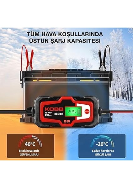 KBS10A 6/12V 200A Dijital Akü Şarj/akü Bakım/desülfatör ve Power Supply modelleri