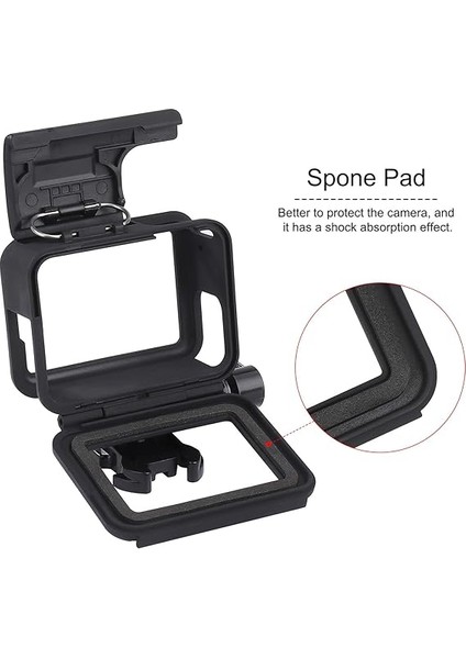 Gopro Hero 7/6/5/(2018) ile Uyumlu Gövde, Siyah Aksiyon Kameraları, Aksesuar, Koruyucu Gövde, Soket ve Vida Ile, Siyah modelleri