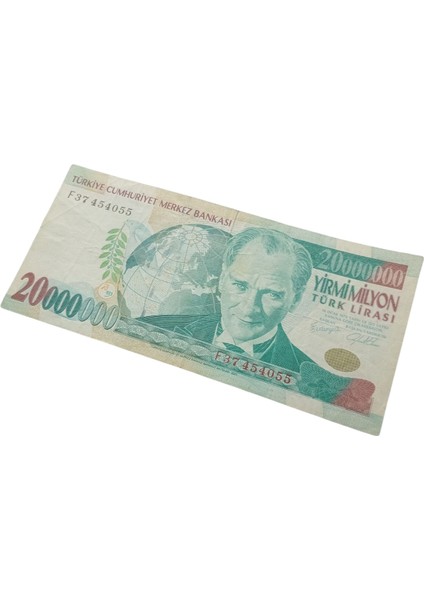 7. Emisyon 20.000.000 Türk Lirası Koleksiyon Kağıt Para Eski Para Hobi Hediye Antika Para