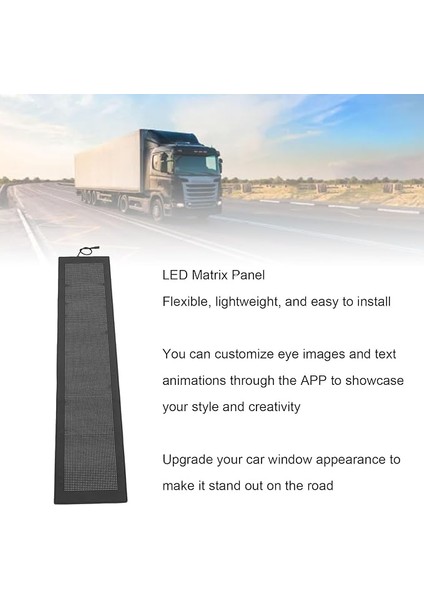 Kaydırma LED Kalkan, Renkli Metinlerle Dolu Yüksek Güncelleme Oranı Esnek LED Ekran 32X256 Araba Dekorasyonu Için Piksel (Ab Fişi) fiyatları