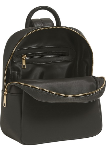 Sırt Çantası Kadın Deri Gold Detay Geniş Hacimli Altın Fermuarlı modelleri