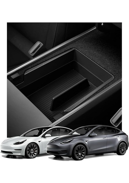 Tesla Model Y (2024-2023) &amp; Model 3 (2023) Kol Dayama (Kolçak) Konsol Içi Düzenleyici TO224 Black - ACP06258